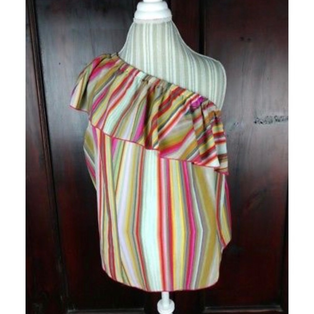 Rachel Roy stripped one shoulder top